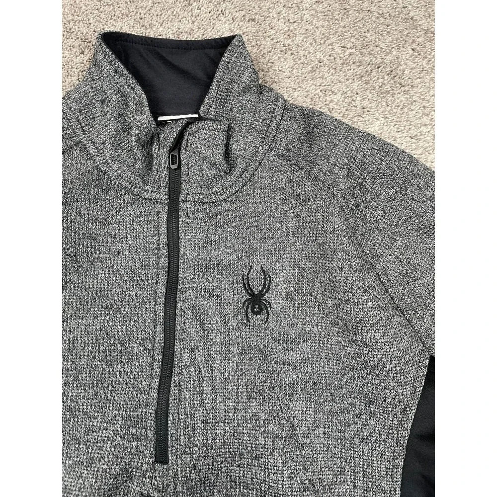 Spyder Sweatshirt Mens Large 1/4 Zip Fleece Jacket Pullover Outdoor Classic Top‎